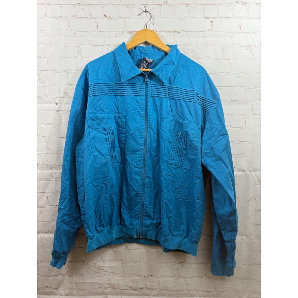 John Blair Jacket Mens Size XLG Teal Blue 80’s Grandpacore
